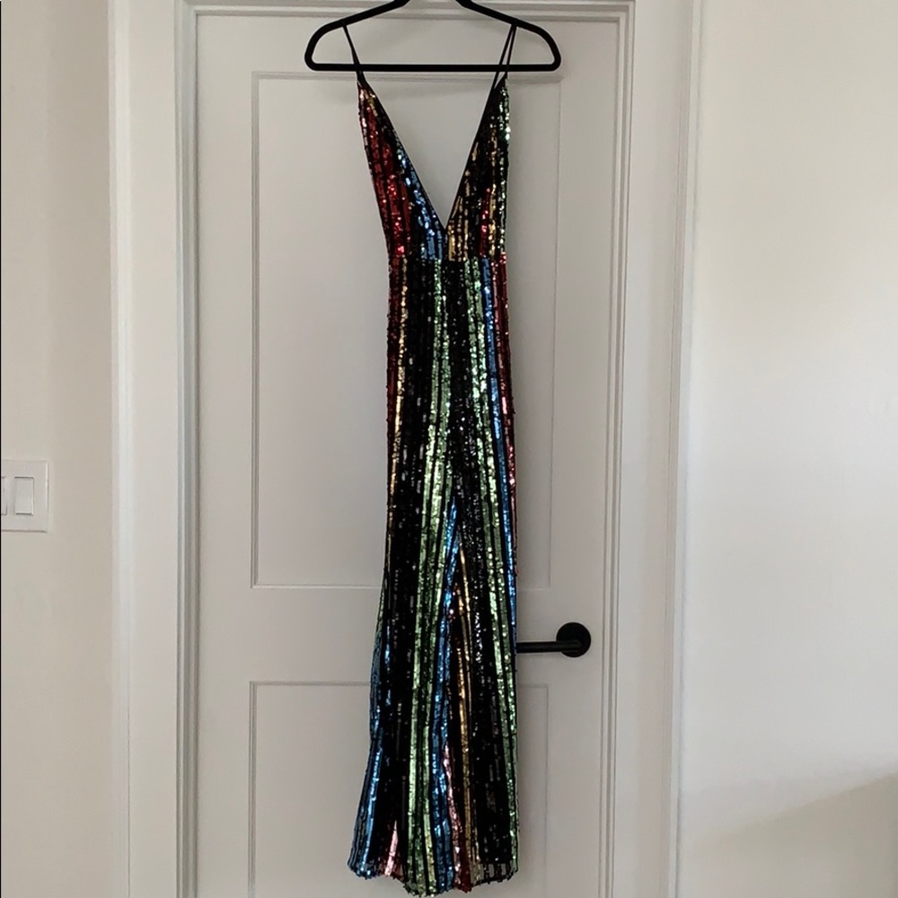 TopShop rainbow sequin jumpsuit - Size US 4
